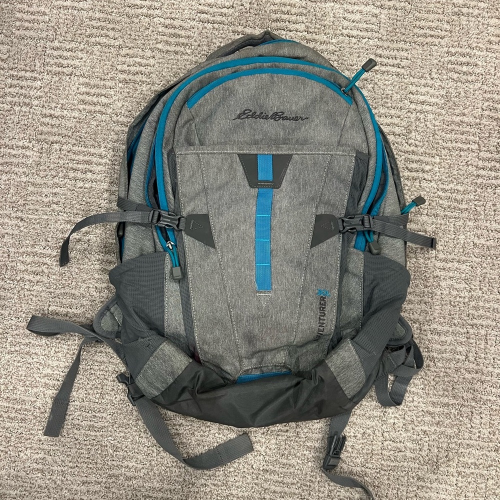 Eddie Bauer Charcoal and Teal Men's Backpack